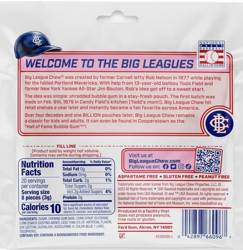 Big League Chew Curveball Cotton Candy