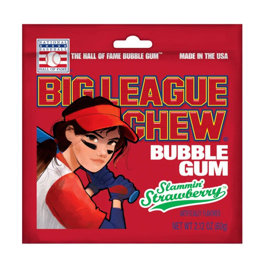 Big League Chew Slammin' Strawberry Bubble Gum