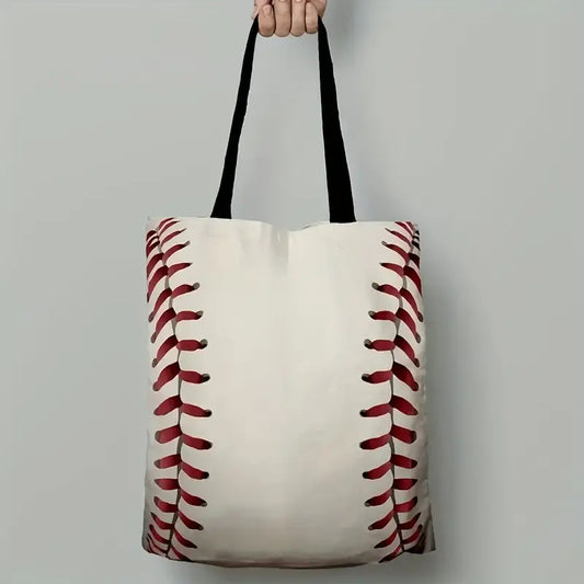 Baseball Print Tote Bag