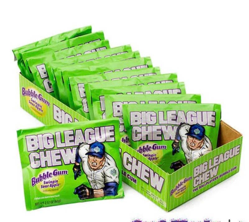 Big League Chew Sour Apple Bubble Gum