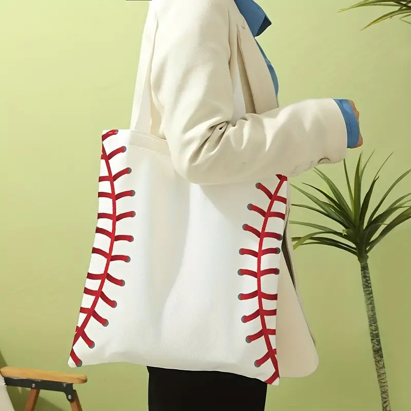 Baseball Stitching Print Handbag