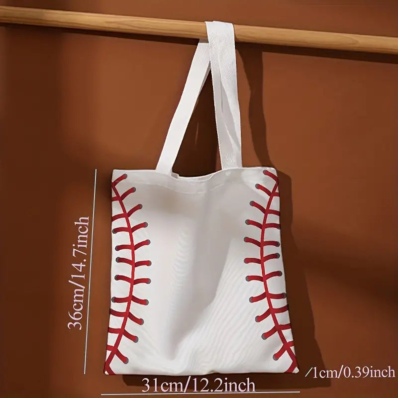 Baseball Stitching Print Handbag