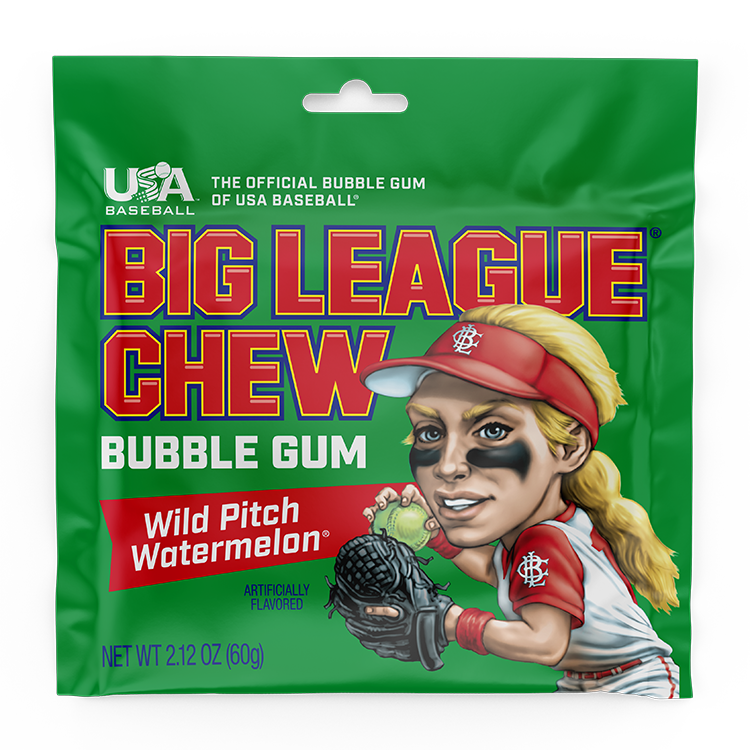 Big League Chew Bubble Gum Wild Pitch Watermelon