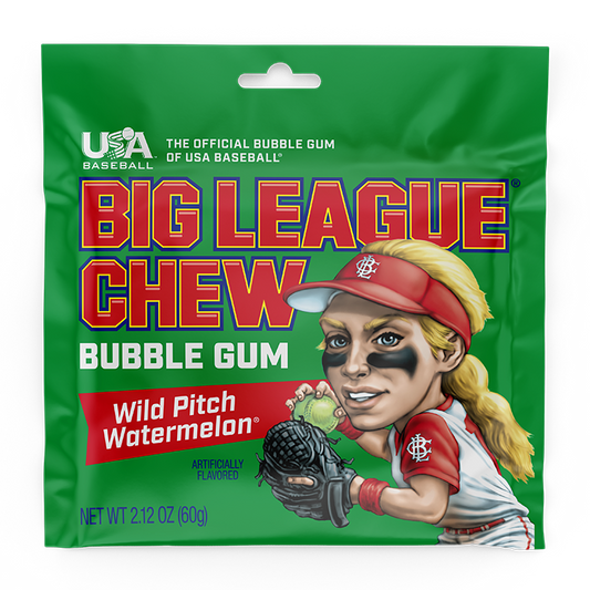 Big League Chew Bubble Gum Wild Pitch Watermelon