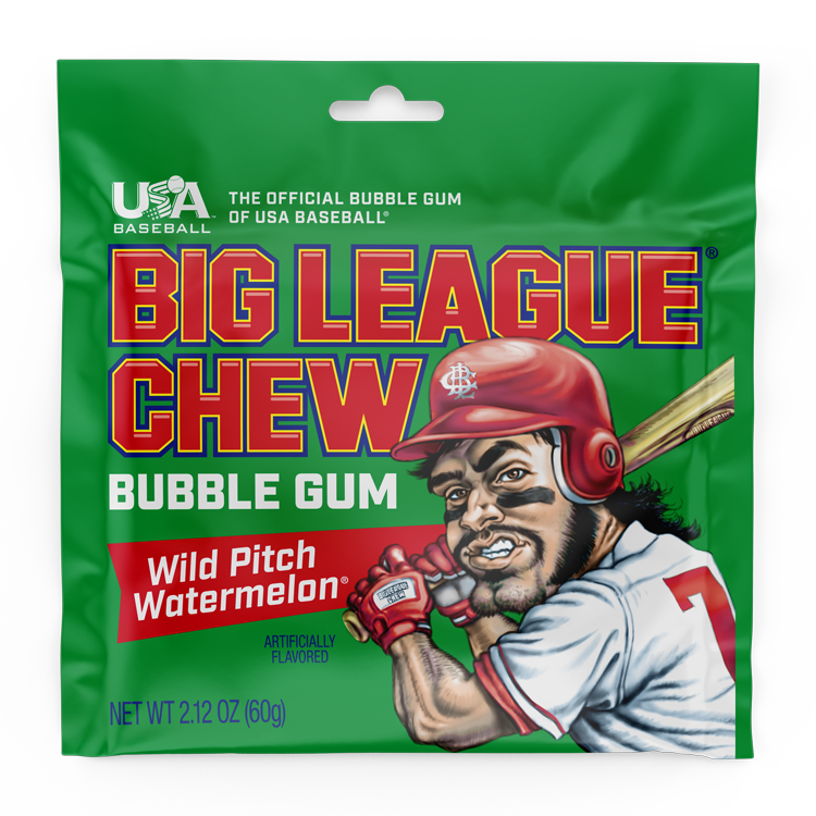 Big League Chew Bubble Gum Wild Pitch Watermelon