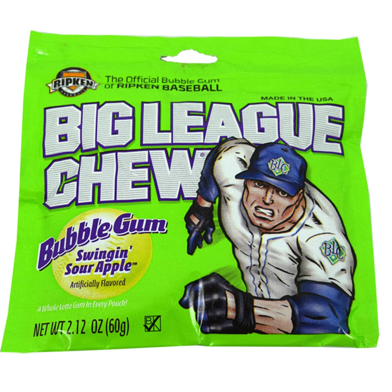 Big League Chew Sour Apple Bubble Gum